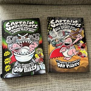 Captain Underpants- eleventh and twelfth books by Dav Pilkey